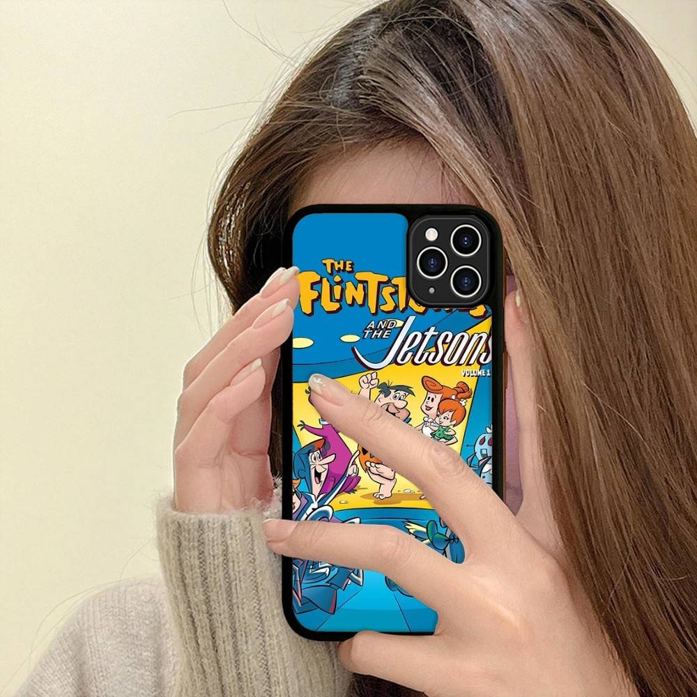 The Flintston Es Cartoon Phone Case For Iphone 16 15 14 13 12 11 Pro Max Plus Shockproof TPU+PC Hard Case