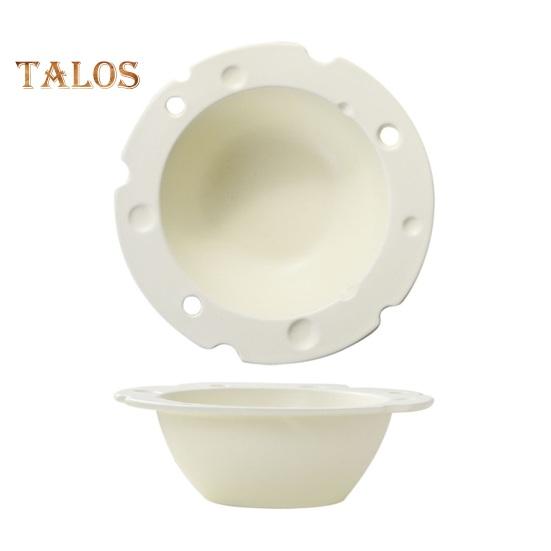 Cheese Shape Ceramic Bowl Food Grade Large Capacity Heat Resistant Multi-functional Rice Meal Salad Soup Porridge Snack Dessert Serving Bowl