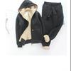 Women's Autumn and Winter Plus Velvet Thickened Sports Suit Women's Loose and Thin Casual Two-piece Western Style
