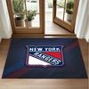 New York Rangers Design Crystal Velvet Rug Soft Decorative Mat for Bedroom Entrance