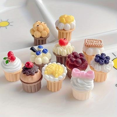 Artworks Handicrafts Supplies-Rainbow Cake Craft Charms Jewelry Making Miniature Dessert Decor Craft Party