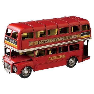 Köpfe London Bus Blechdose Innen Dekoration 28x8x16cm 1 Stück Rot BRZ-INT5