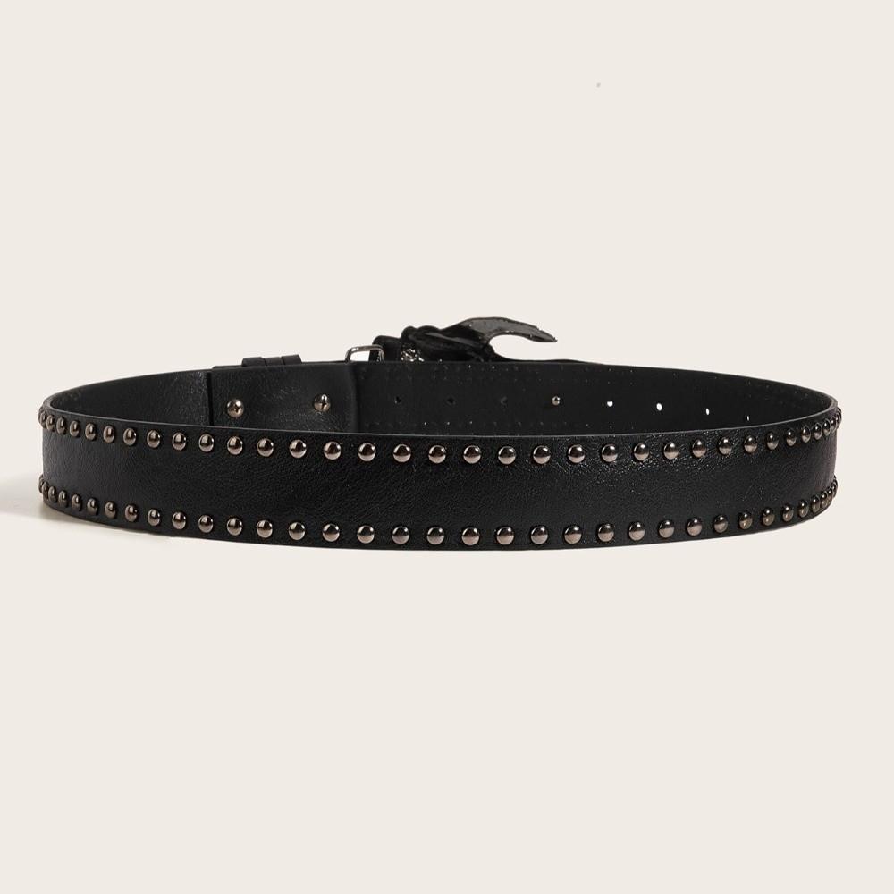 American Punk Skull Rivet Belt Skeleton PU Leather Waistbands Fashion Love Hand Palm Belt  Daily