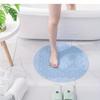 Bathroom Mat Anti-slip Sucker Round Bath Mat with Drain Hole Bathing Rugs Foot Massage Pad Bathtub Soft Shower Mat