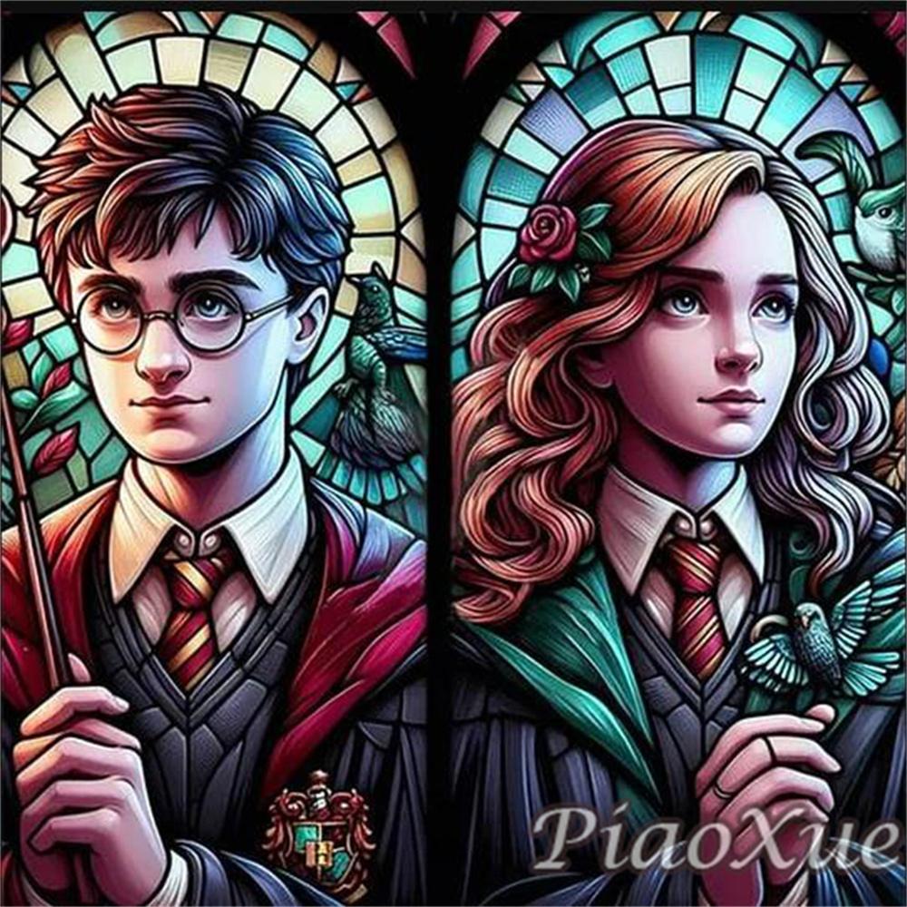 5D Diy Diamond Art Painting Harry Potter Cartoon Magic Castle Snowflake Mosaic Embroidery Jewelry Cross Stitch Kit Kids Gift
