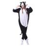 Tuta Intera in Pile Gatto di Mezzanotte per Adulti - Tema Animale di Halloween