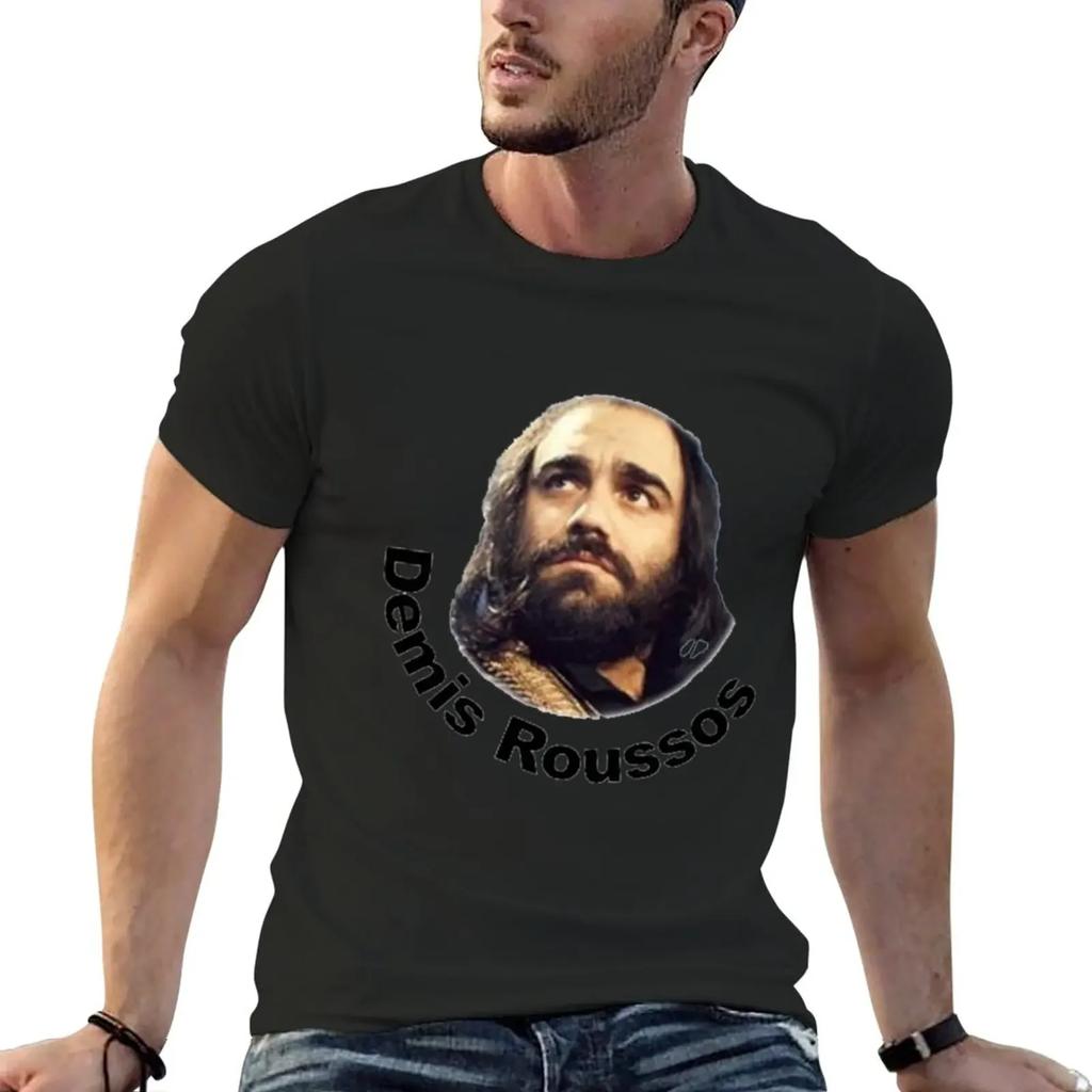 Great Tribute To Demis Roussos Tshirt Unisex Round Collar Tshirt Vintage Summer Clothes Plain T Shirts Unisex Outfits Harajuku Sale