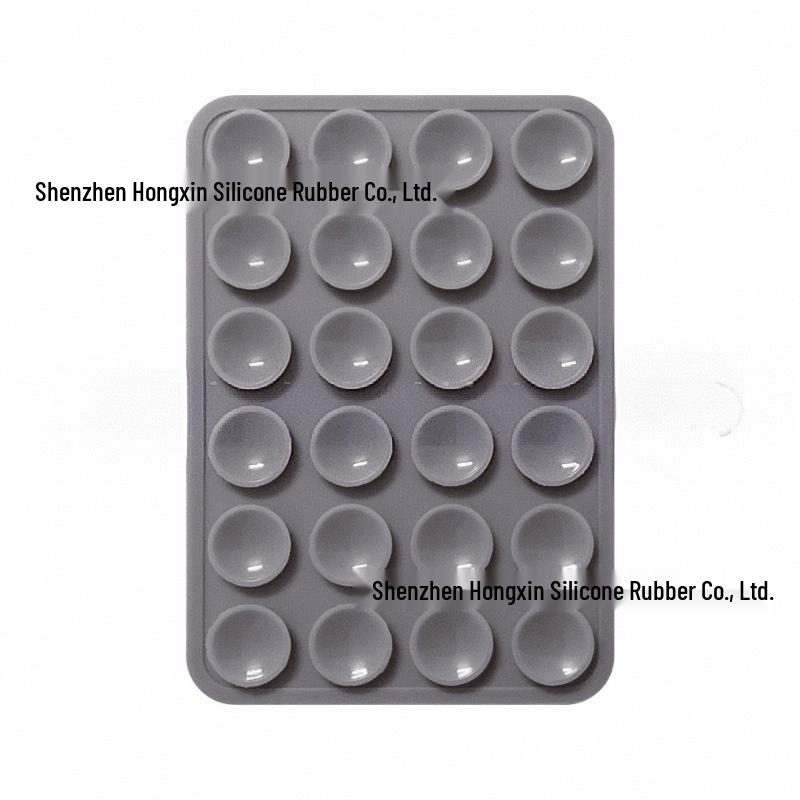 Silicone Suction Cup Holder for Mobile Phones - Square, Single-Sided, Set of 24