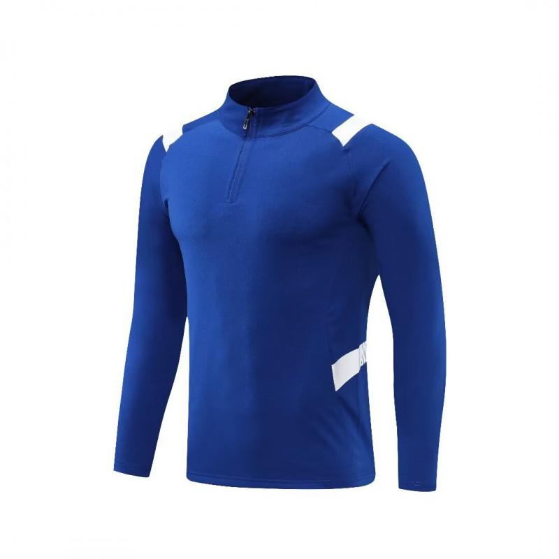 Mens Womens Soccer Training Kit Set Long Sleeve Half-Zip Hoodie Sports Jersey Uniform Breathable Quick-Dry