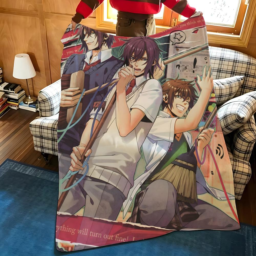 Anime H-Hakuoki Throw Flannel Cozy Print Blanket, Portable, Durable Machine Washable cute Cool