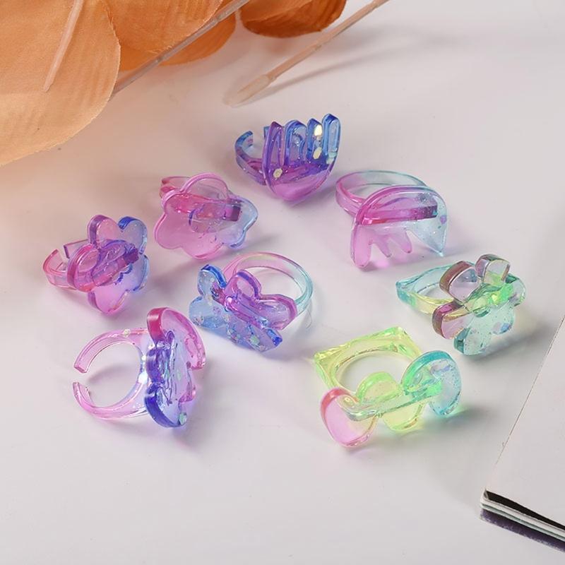 Irregular Flower Ring Silicone Molds Epoxy Resin Castin Molds for DIY Craft Projects, Rings Jewelry Making Nonstick