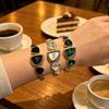 Colorful Diamond Women's Bracelet Watch: Irregular Design, Light Luxury, Perfect for Daily Commute