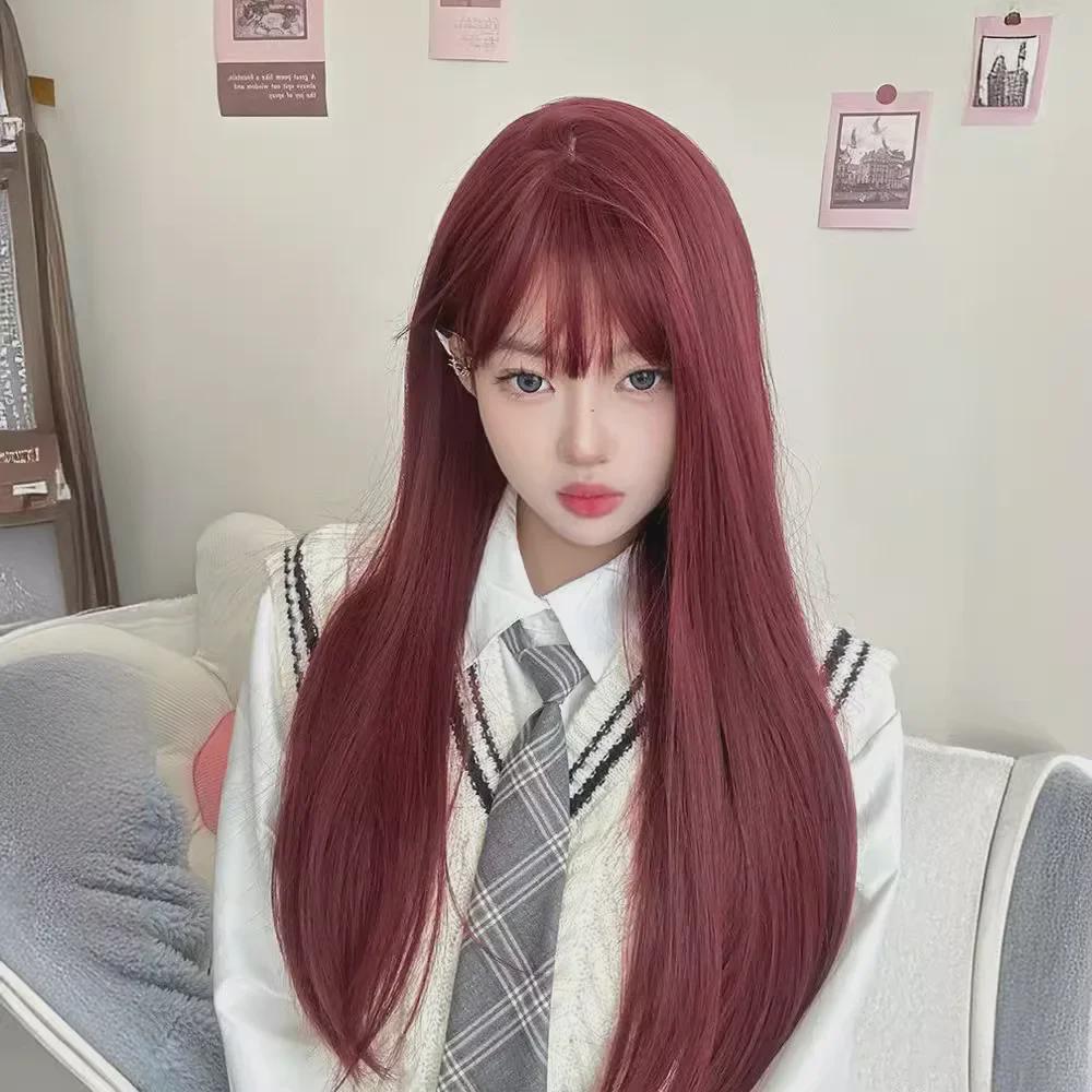 Coney Rotes Mera Lolita Lange Gerade Perücke für Frauen