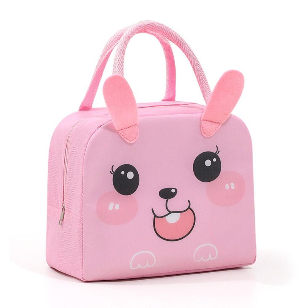Portable Cartoon Stereoscopic Lunch Bag Thermal Thermal Bag Insulated Lunch Box Bags Lunch Box Accessories Oxford Cloth Tote Bag