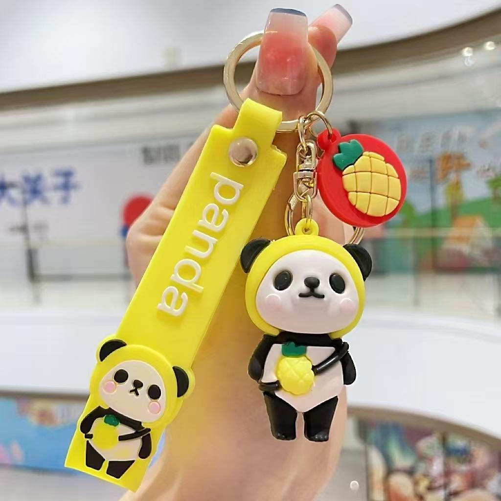 Cartoon Niedlicher Riesenpanda Schlüsselanhänger Sichuan Frucht Roter Panda Tasche Anhänger Anhänger Bodenmarketing Kleines Geschenk