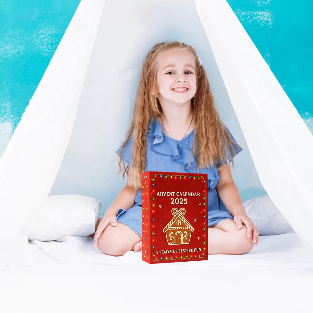 2D Plane+airplane Box +24PC+ Fitness Decoration Advent Christmas Countdown Box Calendar