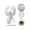 Gardening Creative Doll Resin Ornaments Succulent Flower Pot Green Plant Human Head Shape Flower Pot