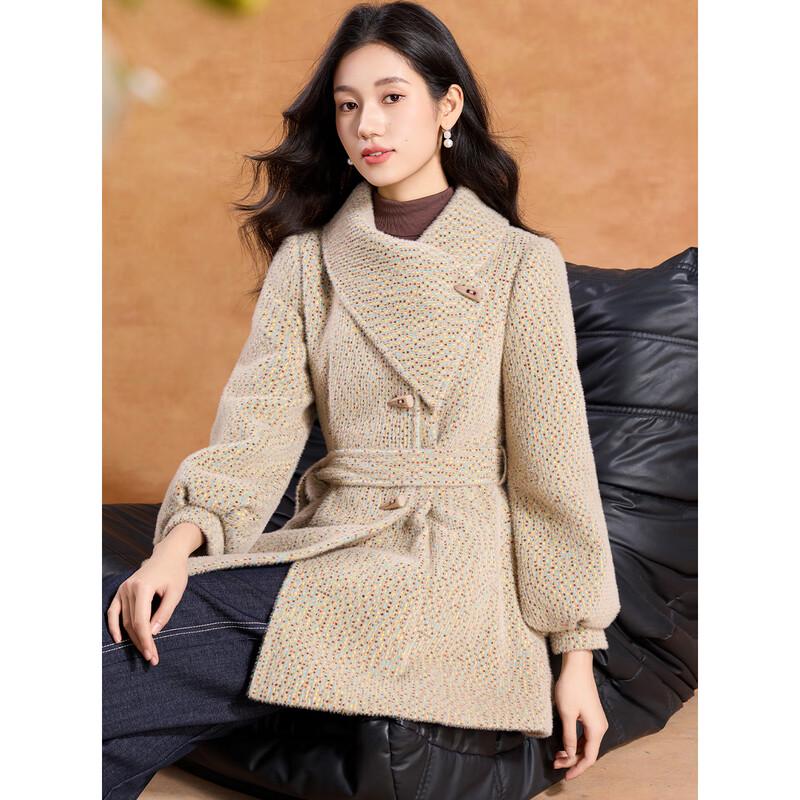 Kebeier Women's Irregular Design Winter Wool Coat