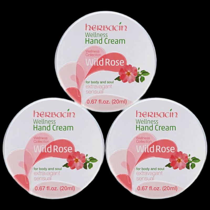 Набор из 3 кремов для рук Herbacin с дикой розой 3x20 мл
