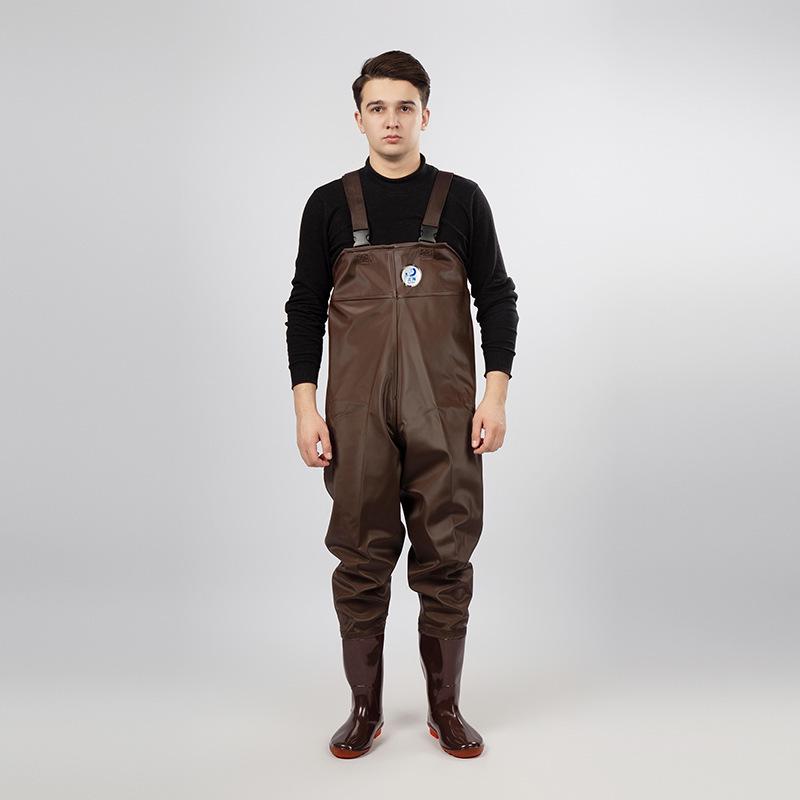 Eco-Friendly One-Piece Fishing Waders with Boots - Full Body Waterproof Pants