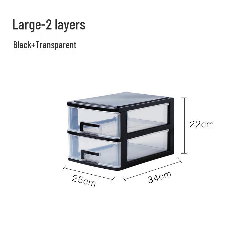 Transparent Multi-layer A4 Desktop Organizer: Simple Plastic Drawer-type Storage for Office Documents