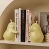 2pcs Cute Book Holder Creative Pear Decorative Bookends Crafts Hug Pear Book Stand  Birthday