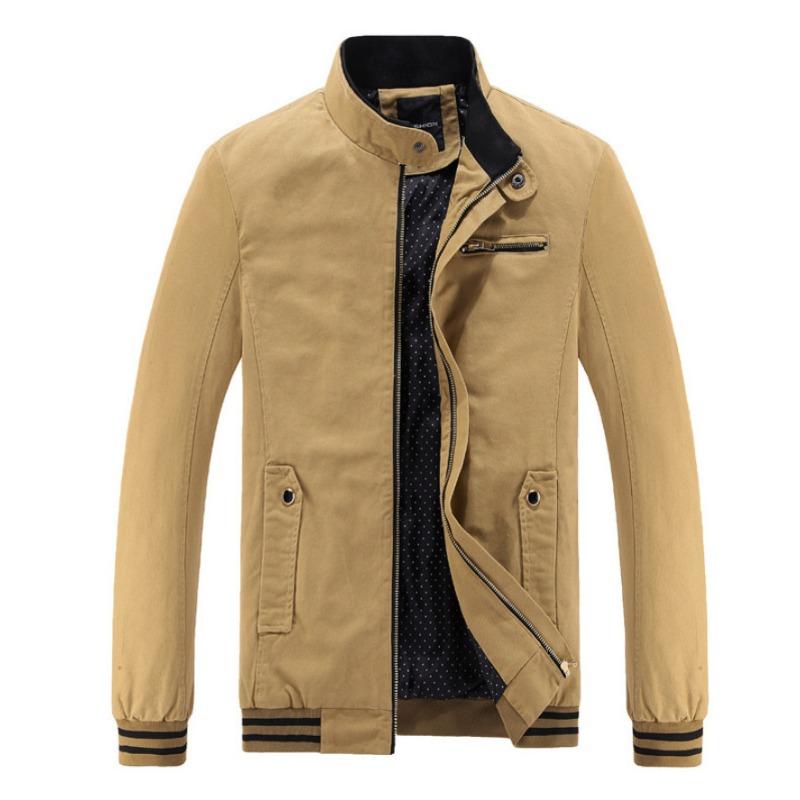 Giacca Primavera e Autunno Giacca Casual Giovanile Uomo Collo Alto Slim Cappotto da Uomo Uomo