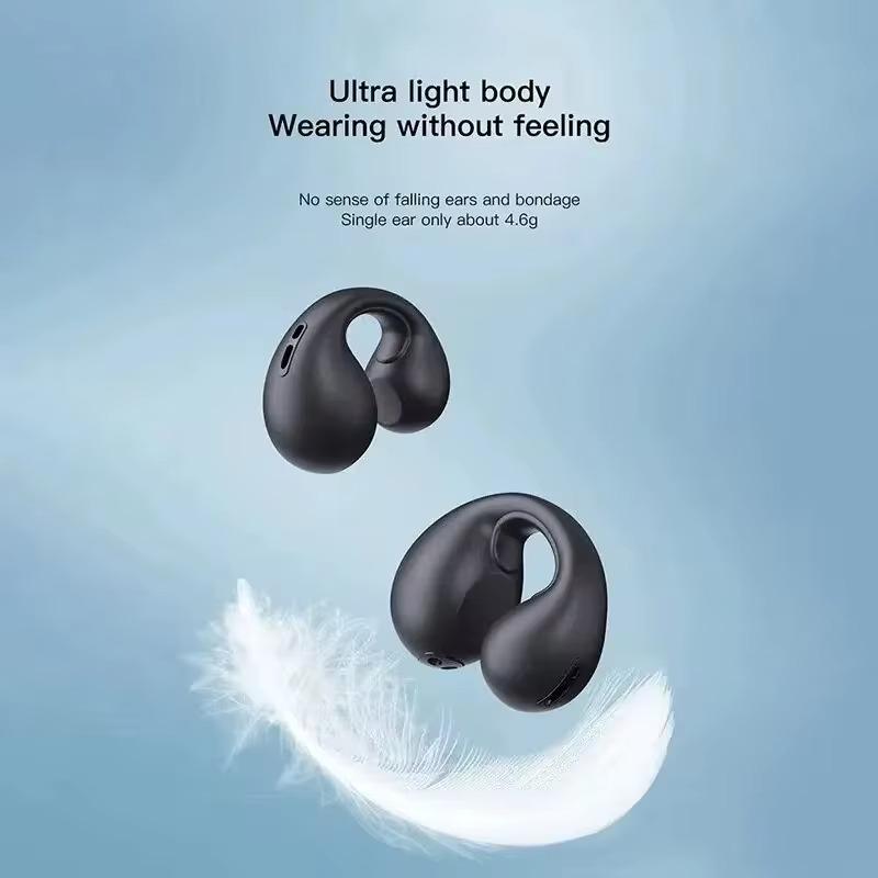 Bluetooth 5.3 Earphones Wireless Ear Clip Headphones HIFI Stereo Noise Reduction Earbuds Waterproof Headsets for Xiaomi Samsung
