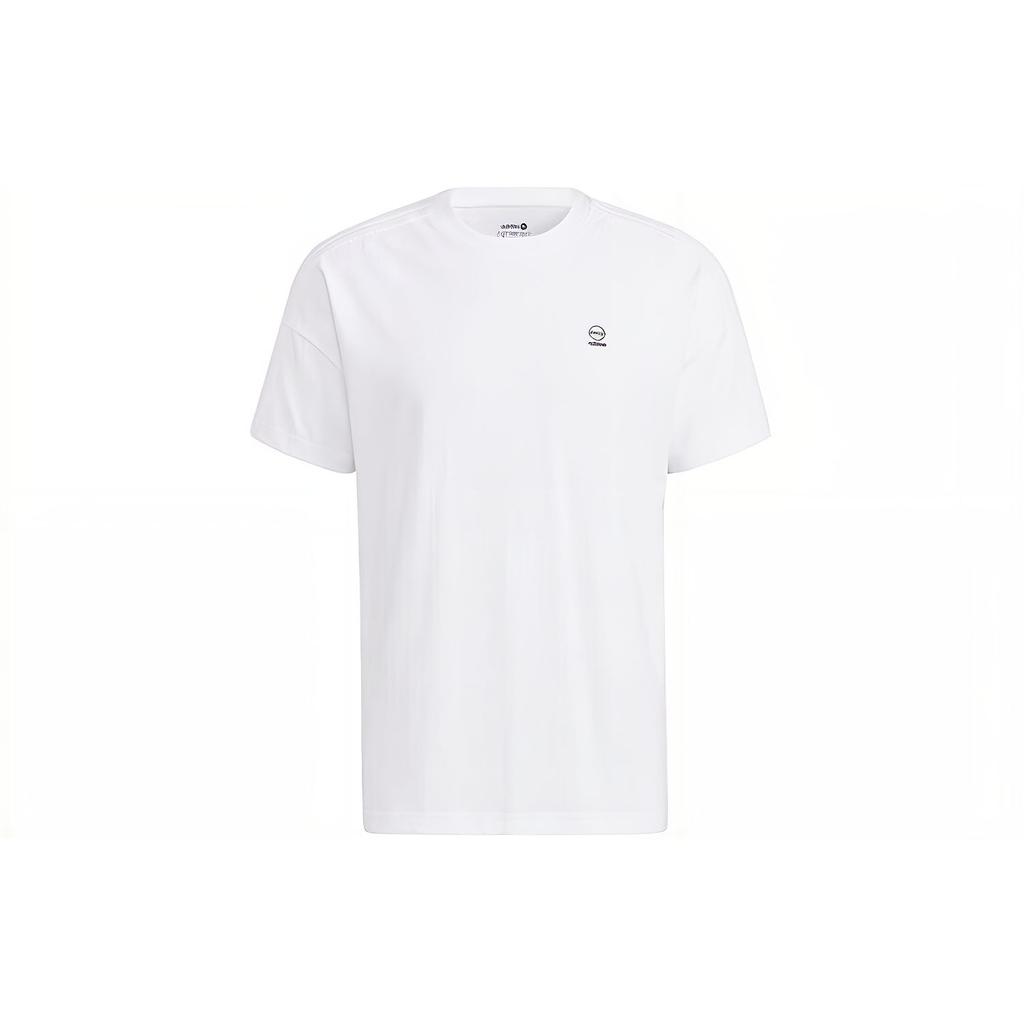 Adidas Neo Letter Pattern Printed Round Neck Short Sleeve T-Shirt Men T-Shirts White HC9689