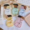 Weiß, rosa, gelb, für Brillen, Kosmetik, Kontaktlinsen, Box, Kontaktlinsen-Etui für Augen, Reiseset, Halter, Behälter, Reisezubehör