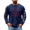 Camiseta de Manga Larga para Hombre - Camiseta Deportiva Pulóver de Cuello Redondo Bordada 250 Aniversario