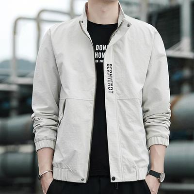 Giacca con collo alto da uomo per primavera e autunno, campeggio, pesca, casual, versione coreana della giacca giovanile, top da uomo, sportivo, antivento alla moda