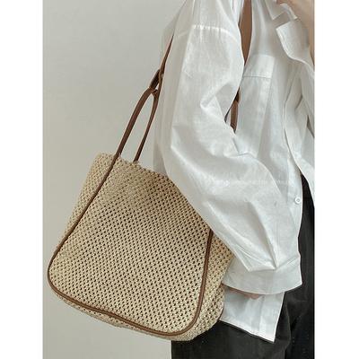 Fashion Straw Bag Women'Snewest Tote Bag All-Match Ins Large-Capacity Shoulder Underarm Bag Handbag