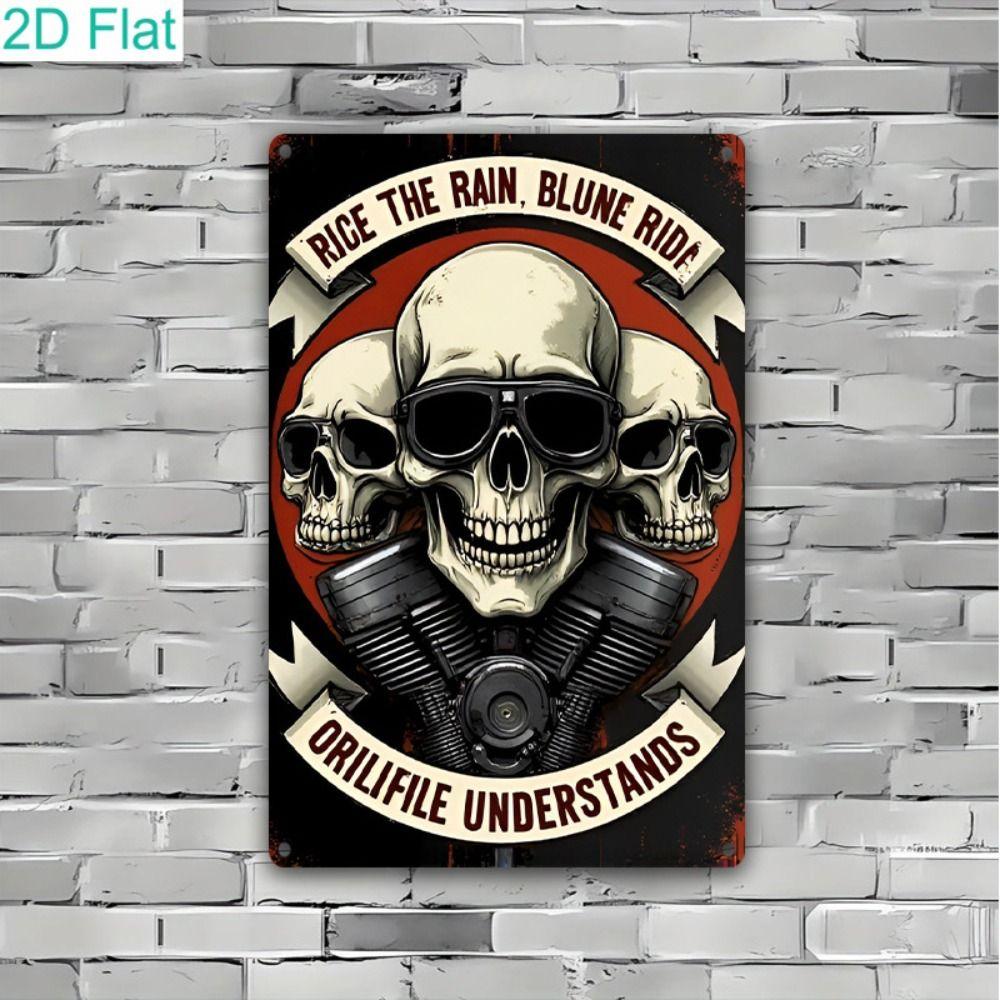 Vintage Motorcycle Metal Tin Sign Retro Biker Garage Wall Decor Industrial Style Art