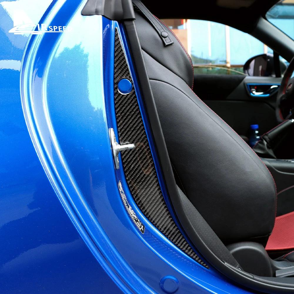 Real Carbon Fiber For Subaru BRZ Toyota GR86 2021 2022 2023 2024 Door Bumper Strip Sticker Edge Guard Scrape Protect Accessories