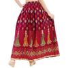 Maroon Hand Block Printed Ethnic Long Skirt Indian Designer Flared Skirt Dress