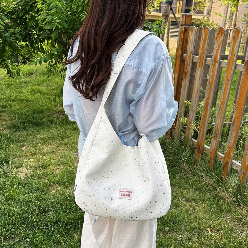 Gepunktete Schultertasche mit großem Fassungsvermögen, Damen-Arbeitstasche