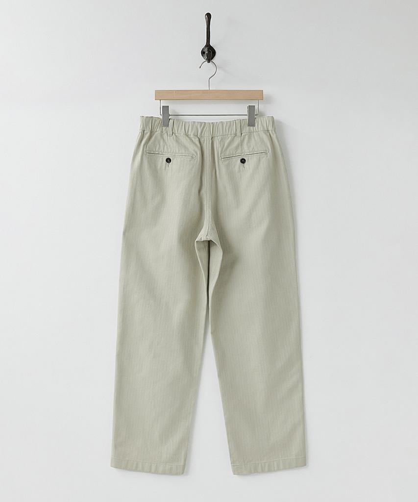 Leopeusaideu Box Pleat Pants Oatmeal(H)