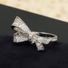 Vintage Hot Brand Women's Ring Luxury Jewelry For Women Designer 925 Silver Bowknot Ring High Quality Fashion Lady Party Rings