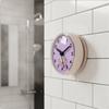 Waterproof Washroom Clock Drill Installation Cartoon Suction Timepiece Fogproof Home Decor