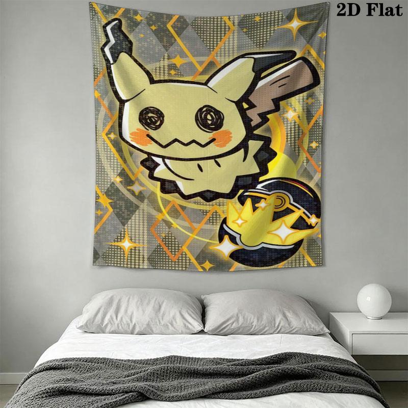 Mimikyu Star Wall Hanging Printed Fabric Blanket Decorative Tapestries for Bedroom Living Room Home Decor