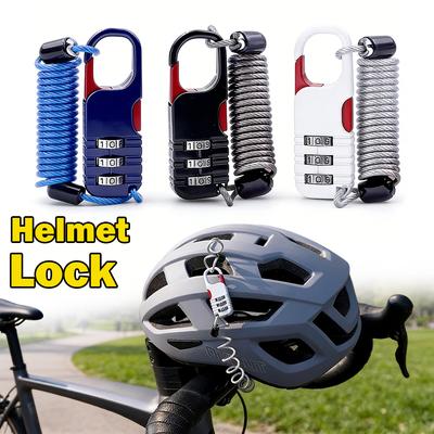Bicycle Anti Theft Password Lock Portable Wire Rope Lock Small Multipurpose Helmet Seat Lock Waterproof Wear Resistant