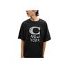Coach SS24 Letter Print Cotton Crew Neck Short Sleeve T-Shirt Men Tops Black CM820-BLK