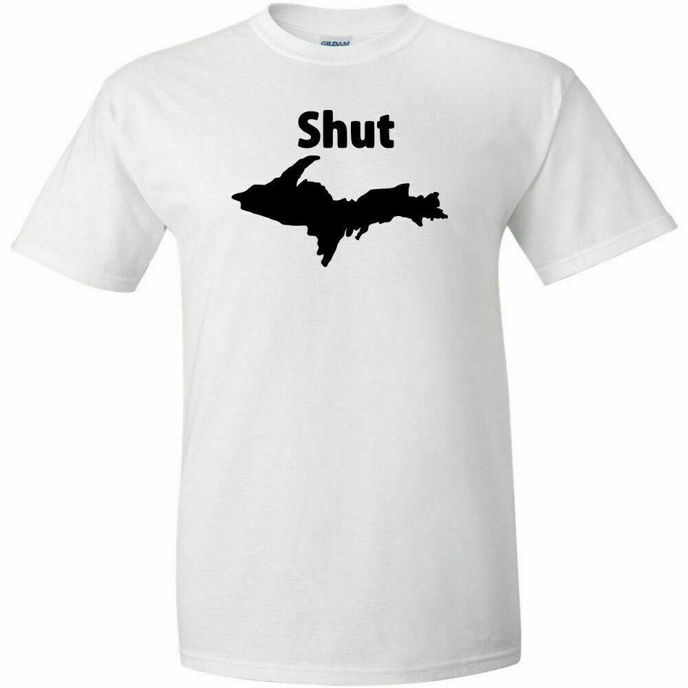 

Заткнись Мичиган Футболка Черный Логотип Верхний Полуостров Смешная Мужская Футболка Заткнись XXL