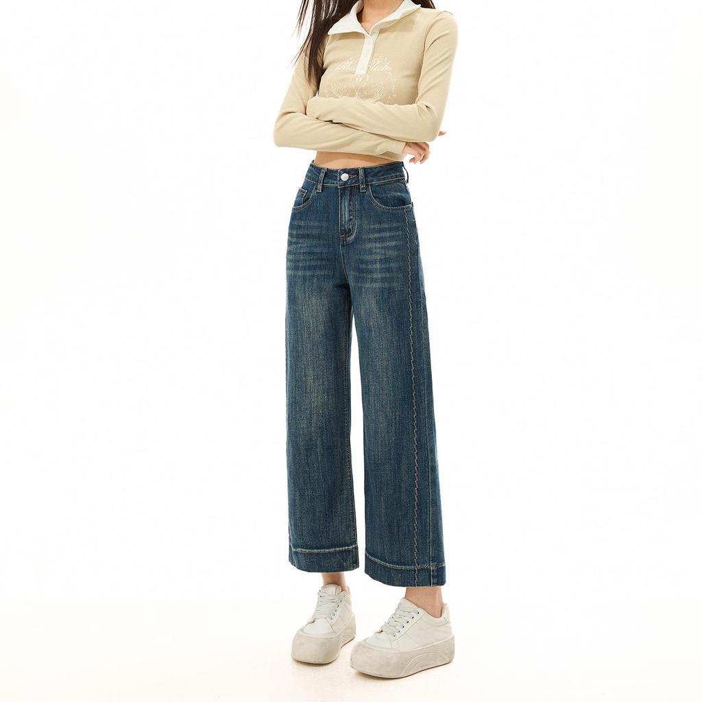 Women's Petite Retro Cropped Wide-Leg Jeans - Spring/Summer 2026