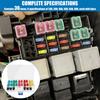 36 ks Jcase pojistek Autokomplet Vysoké/Standardní a Nízkoprofilové Pojistky ve tvaru krabičky Jcase Assortment Kit 20A 30A 40A 50A 60A 80A