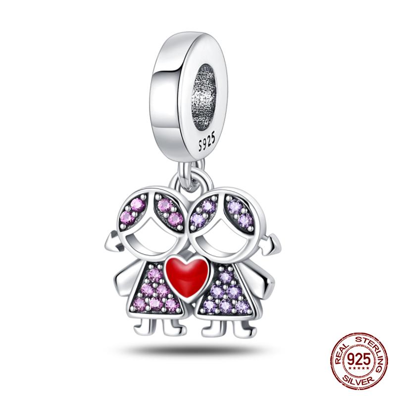 New In Real Copper Boys And Girls Bicycle Charms Beads Fit Qikaola Original Bracelets Fine Diy Jewelry Making