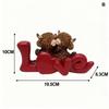 Scottish Cow Figurine Creative Design Resin Calf Decoration Love Themed Cow Figure Adorable Farm Creature Decoration Handmade