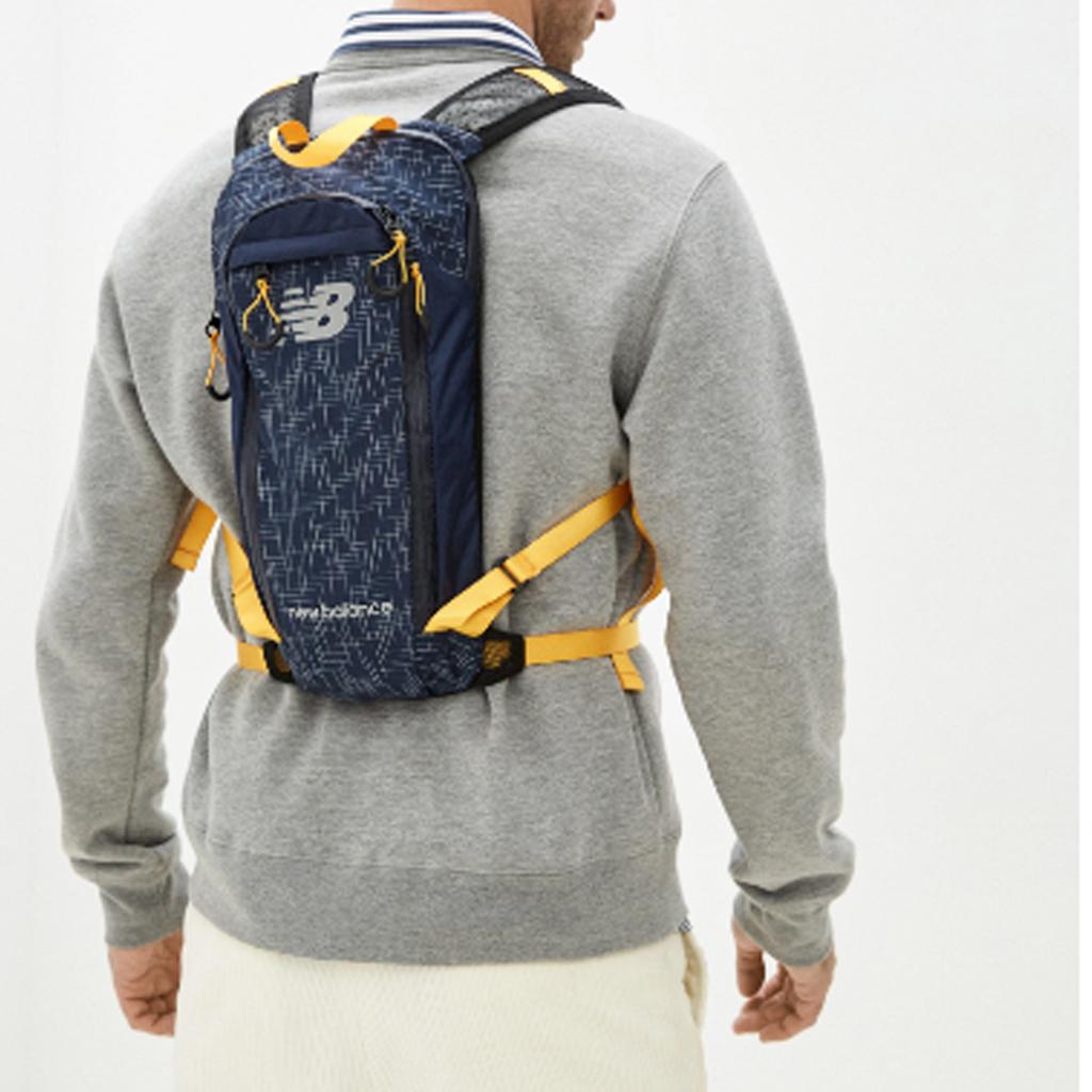 New New Balance Fabric Student Backpack Laptop Bag Sports Backpack Unisex Black LAB13133-NGO