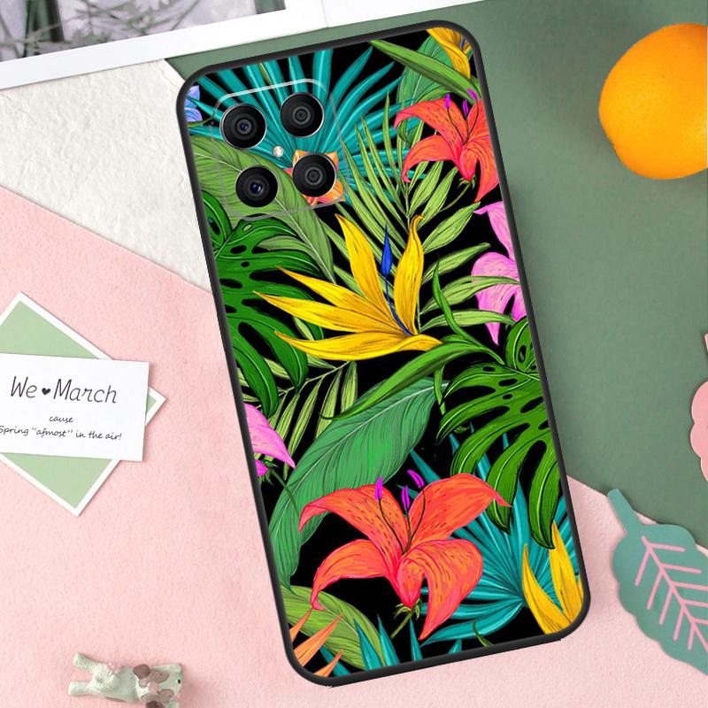 Tropical leaves Case For Honor 90 50 70 Lite X9b X9a X8b X8a X8 X9 X9c Honor 200 Pro Magic 7 5 6 Lite Cover